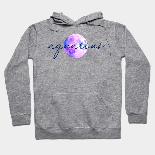 Aquarius Moon Quote Hoodie by aterkaderk